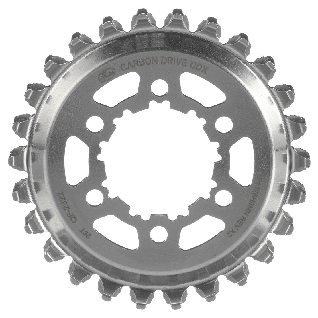 Carbon Drive rear sprocket - 9-Spline / ISO 6-bolt Hybrid, stainless steel