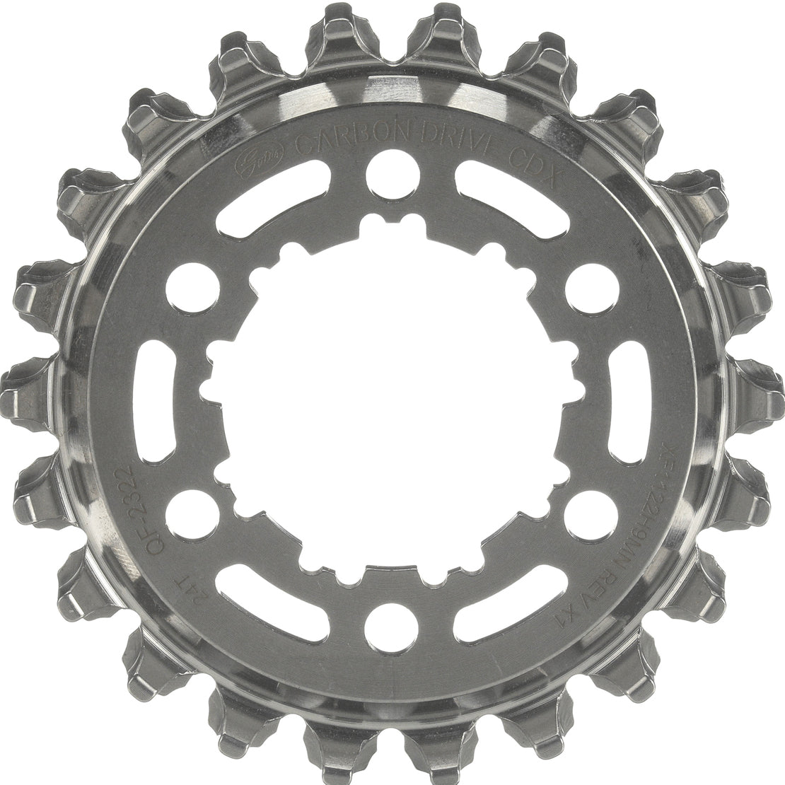 Carbon Drive rear sprocket - 9-Spline / ISO 6-bolt Hybrid, stainless steel