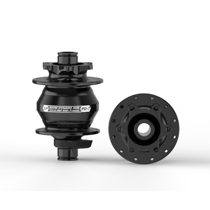 Shutter Precision dynamo front hub, 32H black