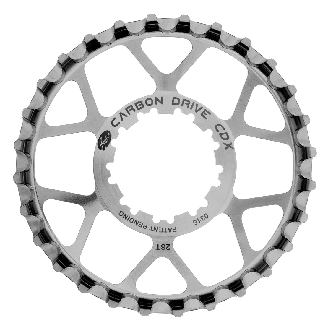 Carbon Drive rear sprocket - 9 spline, stainless steel